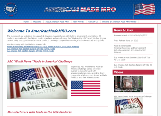 Amercian Made Mro American Products Materials Labor Industrial Distribution