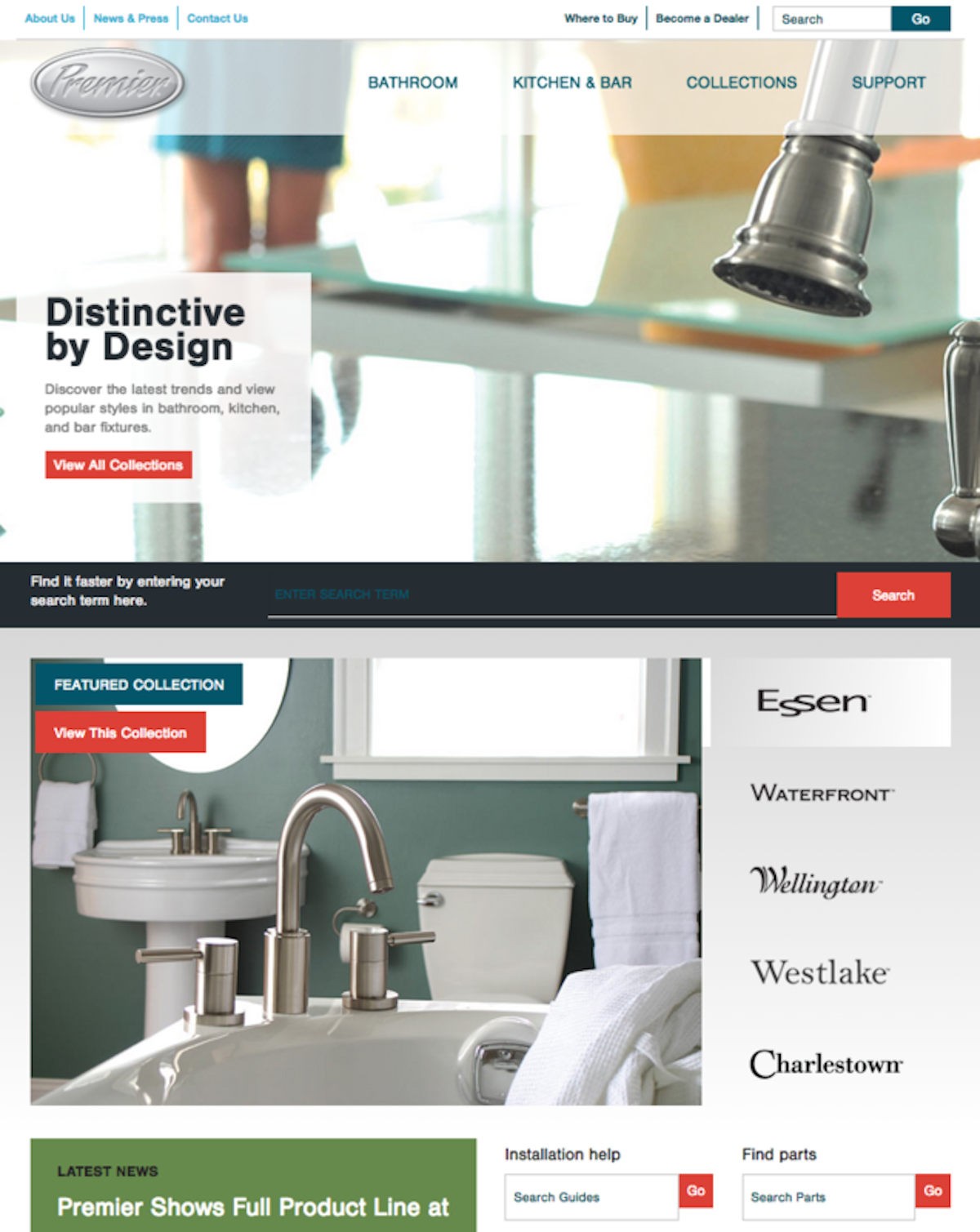 Premier Faucet site Industrial Distribution