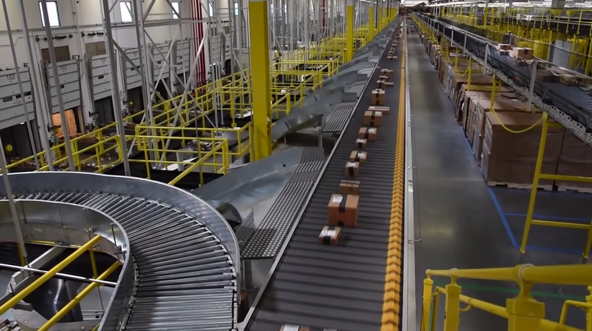 Amazon conveyor belt top