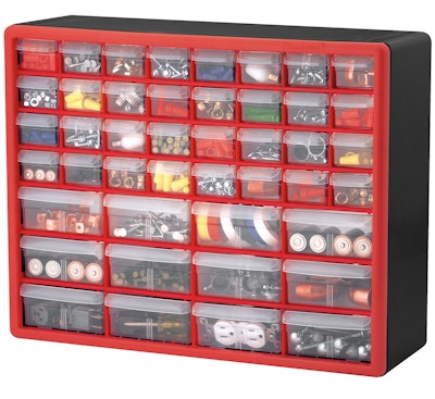 Id 21456 Akromils Red Plastic Cabinet