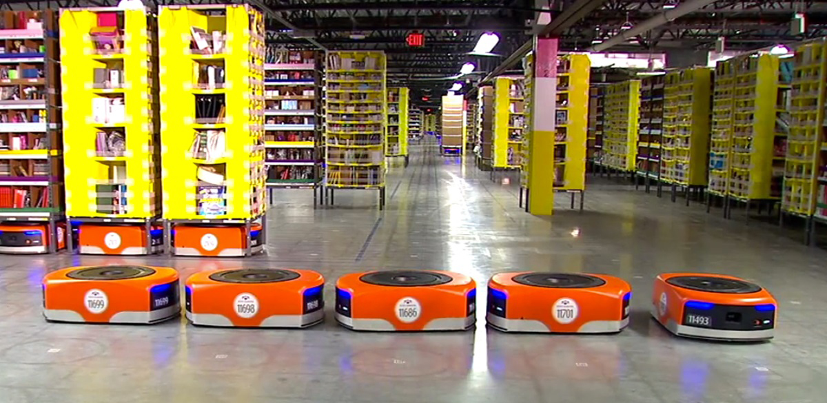 amazon robot in warehouse