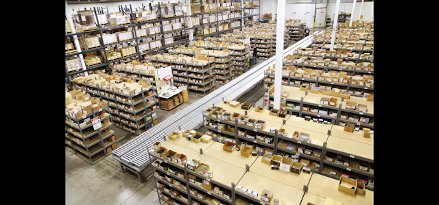 A look across B&F Fastener Supply's warehouse at its Ramsey, MN headquarters location (B&F photo)