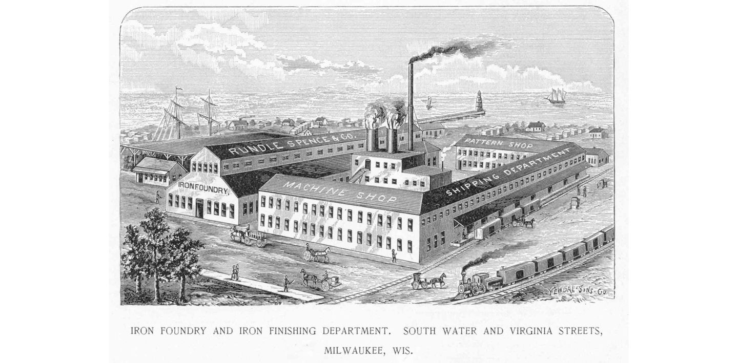 A late 1800's artist rendering of Rundle-Spence's original location in Milwaukee. (Rundle-Spence photo)