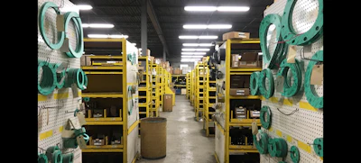 A look inside Rundle-Spence's 100,000-square-foot warehouse at its headquarters in New Berlin, WI. (ID photo)