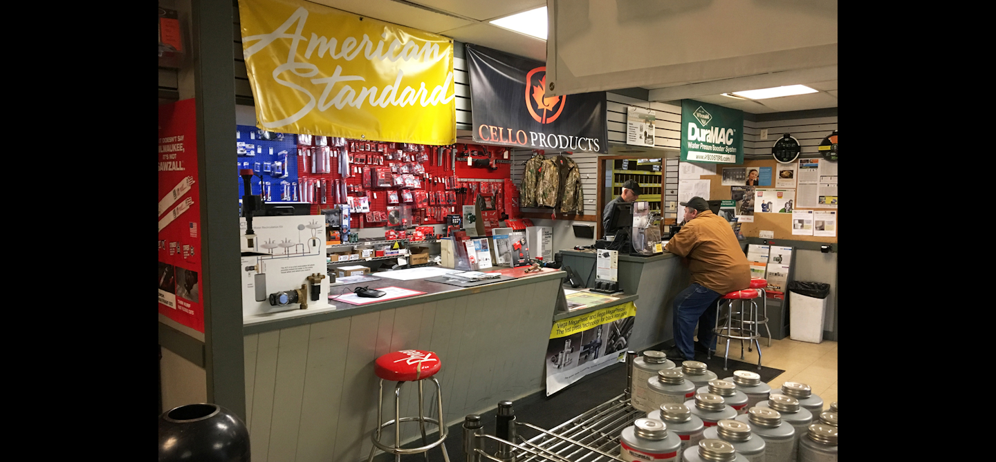 A look at the service desk inside Rundle-Spence's New Berlin, WI headquarters. (ID photo)