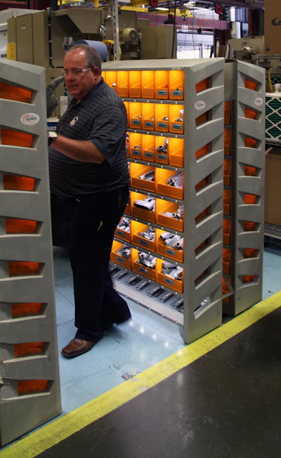 An ACTYLUS Smart Bin System inside a Munters facility
