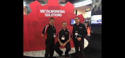 Grainger Director of Metalworking, Brad Laux (right) and two other Grainger reps let me snap a photo of them on Monday.