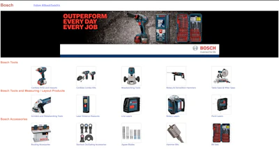 Bosch Power Tools has a very well-branded page on Amazon Business. (Applico)