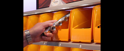 An Apex smart bin in use. (Apex photo)