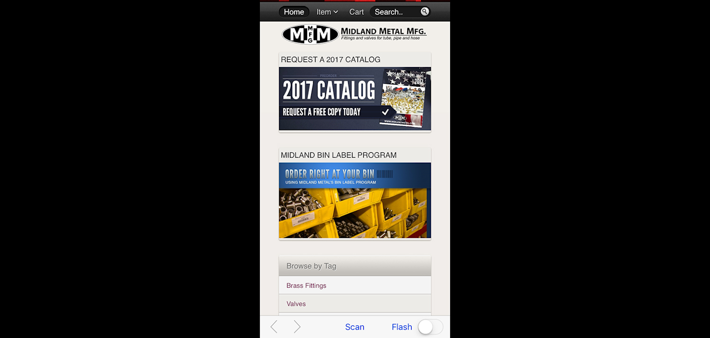 Midland's mobile app - launched in 2012 - is able to scan barcodes.