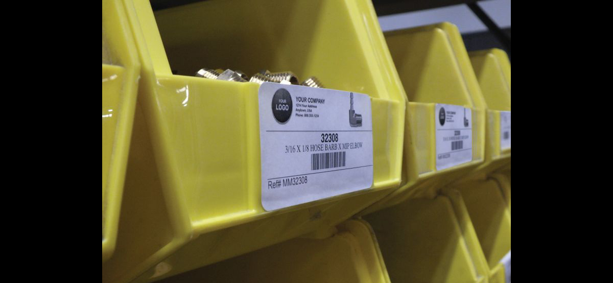 Midland stocks inventory for its many distributor customers, who can put their name and logo on all packaging and paperwork, as well as bins in Midland's warehouse.