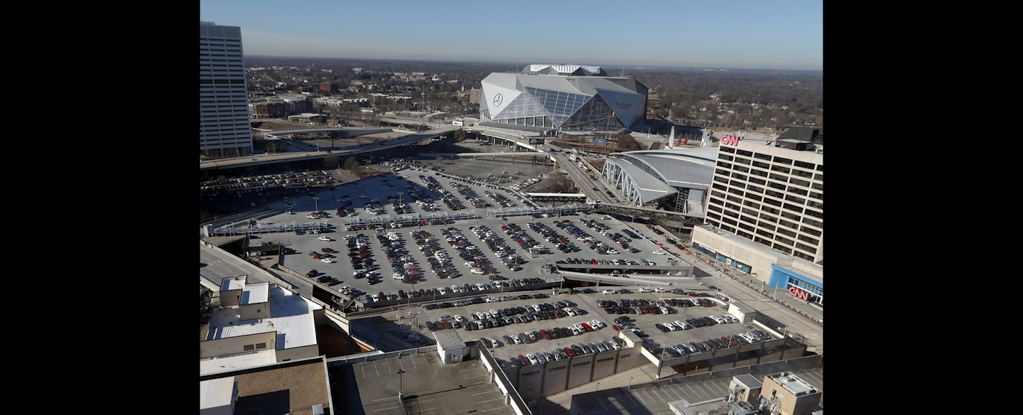 A tract of land known to locals as The Gulch is shown in Atlanta. As the city vies to entice Amazon to build its second headquarters on the site, local leaders are studying a proposal to build a $5 billion project. (AP photo)
