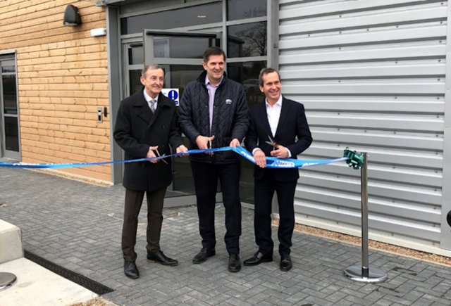 Left to right: Mike Wilcox, City Council Leader, Lichfield, U.K.; Ross Brown, Anixter, Director of Operations EMEA; Alan Sarjant, Sr. VP Market Officer, Prologis U.K.