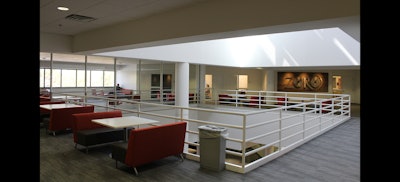 The Grainger Janesville contact center’s Zoro department is visible across the open second floor atrium.