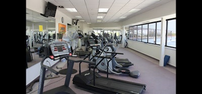 The Janesville contact center’s third floor is mainly comprised of this 24-hour fitness center, free for employee use.