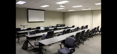 One of the training rooms on the contact center’s second floor.