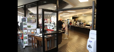 The fourth floor includes this coffee/breakfast shop.