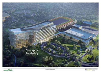 Conceptual rendering of Air Products’ new headquarters location in Lehigh Valley, Pennsylvania.