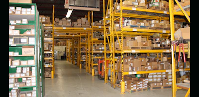 A look across MCI's Hazel Park, MI warehouse.