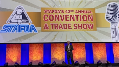 STAFDA President Sean Baird delivers a 'state-of-the-industry' report during the convention's General Session on Nov. 11 at the Music City Center in downtown Nashville, TN.