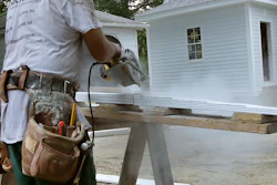 In this Oct. 2, 2019 file photo, a carpenter works on a construction site in North Andover, MA.