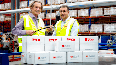 From Left: Leigh Morrison (RYCO Hydraulics) and Dardanio Manuli (Manuli Rubber Industries).
