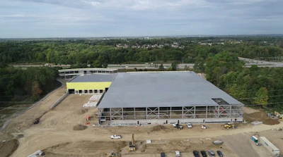 Berkshire eSupply's new Novi, MI headquarters facility under construction in December.