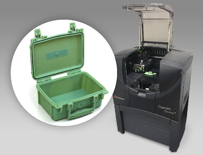 The Stratasys 3D printer, the Objet260 Connex, allows GEMSTAR to effectively build new case components and quickly make design changes and alternations in as little as one hour.