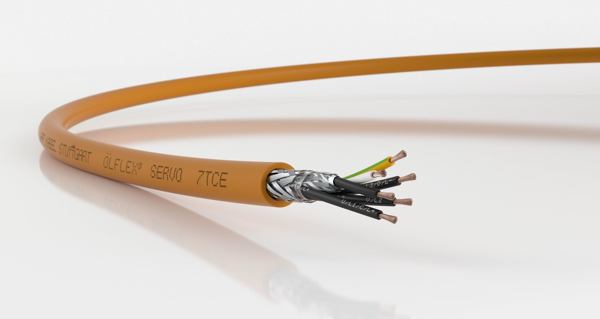 The &Ouml;LFLEX SERVO 7TCE is a highly flexible, oil-resistant servo cable from Lapp Group.