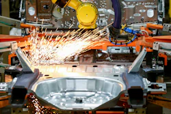 Machines on a vehicle assembly line at Ford's Chicago Assembly Plant, June 24, 2019.