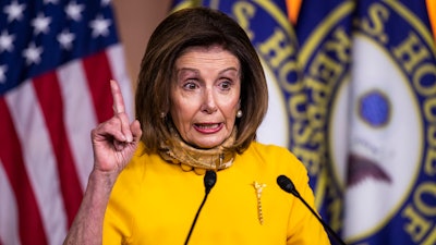 House Speaker Nancy Pelosi of Calif., speaks during a news conference.