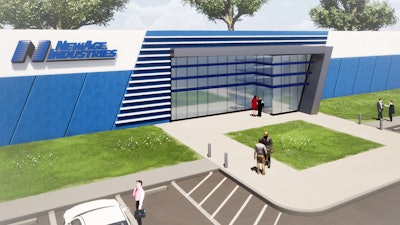 An artist rendering of what NewAge Industries' new production plant will look like near Southhampton, PA.