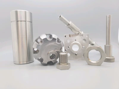 A sample of some of the custom machining products B&F produces at its new Frederic, WI facility.
