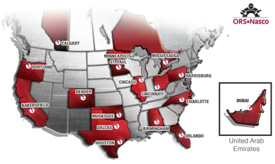 ORS Nasco’s distribution center map.