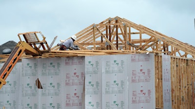A new home under construction is shown on Sept. 24 in Houston.