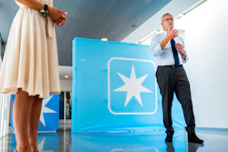 AP Moeller-Maersk A/S company CEO Soeren Skou, gives press conference