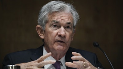 Federal Reserve Board Chairman Jerome Powell testifies during a Senate Banking Committee hearing on Capitol Hill, Sept. 24, 2020.