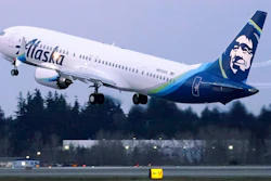 The first Alaska Airlines passenger flight on a Boeing 737-9 Max airplane takes off on March 1 on a flight to San Diego from Seattle-Tacoma International Airport in Seattle.