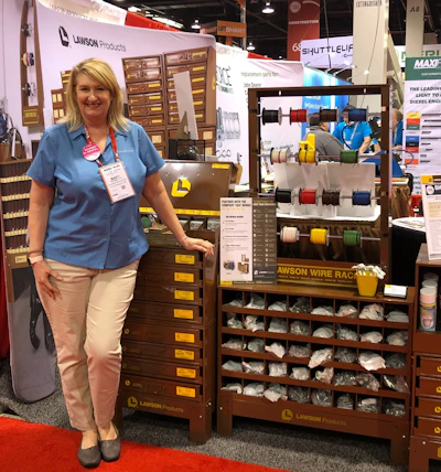 Lawson Products Strategic Account Manager Marti Wenzler at a recent industrial products expo.