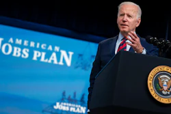 President Joe Biden during an event in the South Court Auditorium on the White House campus, April 7, 2021.