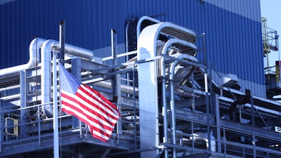 Factory With Flag