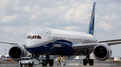 Boeing 787-10 Dreamliner at the company's facility in South Carolina.