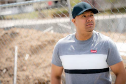 Fidel Martinez at one of his former worksites in Minneapolis, April 18, 2021.