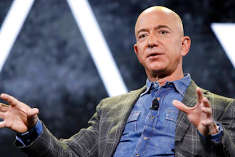 In this June 6, 2019 photo, Amazon CEO Jeff Bezos speaks at the Amazon re:MARS convention in Las Vegas.