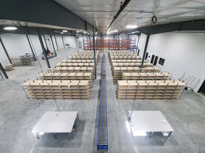 A look across B&F Fastener's new 25,000-square-foot branch warehouse in Sioux Falls, SD.