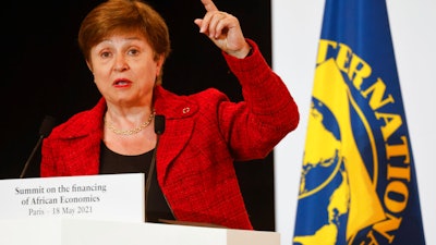 IMF Managing Director Kristalina Georgieva at the Financing of African Economies Summit, Paris, May 18, 2021.