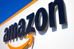 This April 16, 2020 shows the Amazon logo in Douai, northern France.