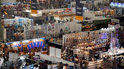 Convention floor at the ASD Market Week convention, Aug. 25, 2021, Las Vegas.