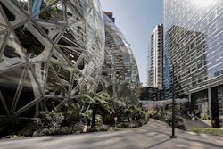 Amazon campus outside the company headquarters in Seattle, March 20, 2020.