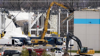 Six died as a tornado tore through an Amazon fulfillment center in Edwardsville, Illinois.